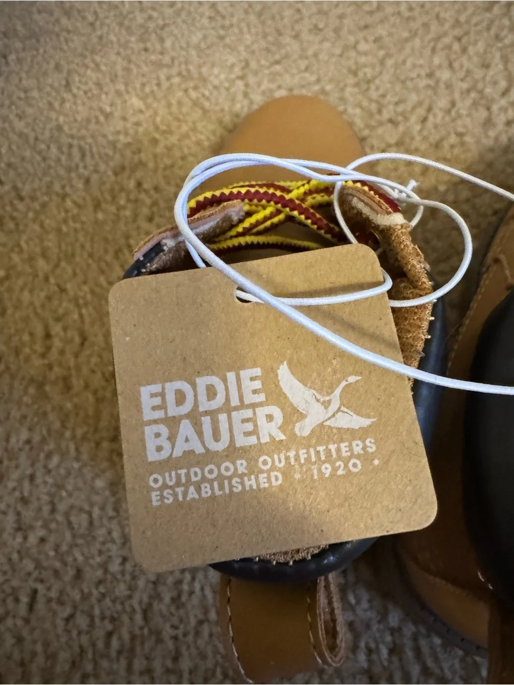 Eddie Bauer Kids Karpie Boots Wheat Brown Lace Up Lug Sole NWT Size 12M